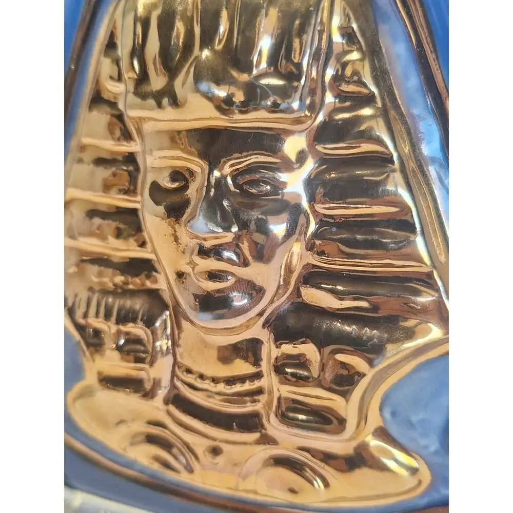 1970 Jim Beam Imperial Session Indiana Decanter Blue Pyramid Empty Tax Stamp